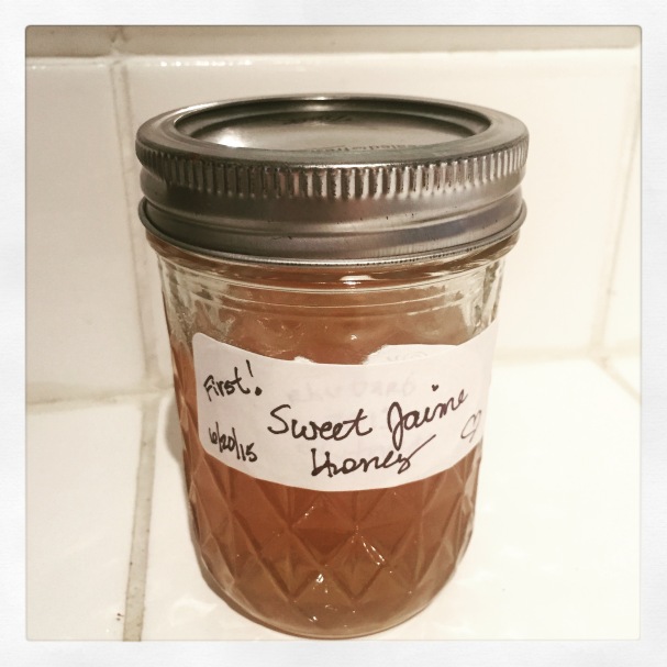First jar of Sweet Jaime Honey!