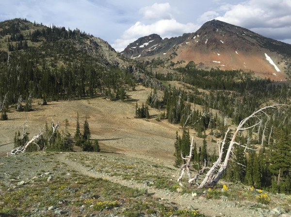 View looking back at Esmeralda Basin
